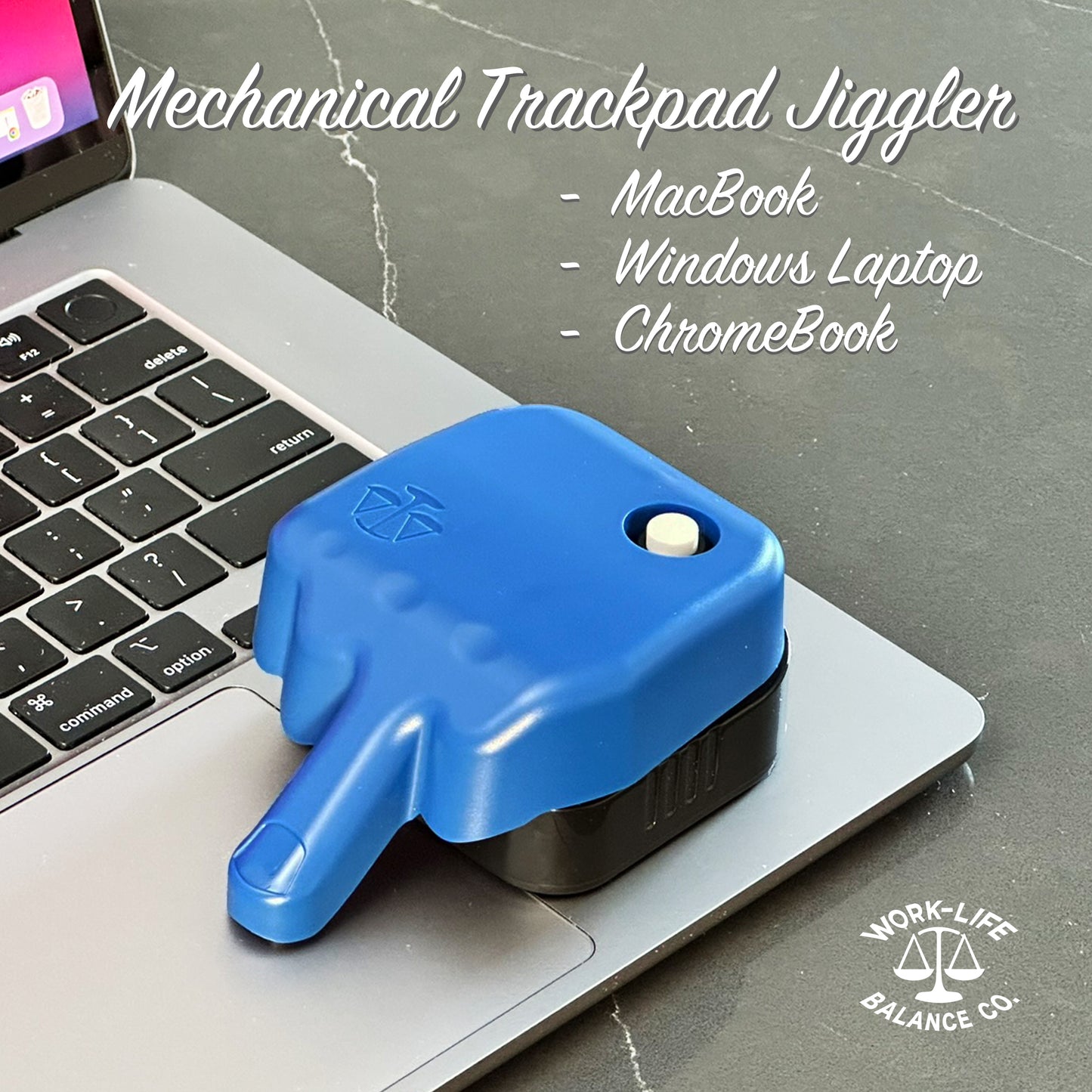 Simply place it on your laptop's trackpad for instant, unrecognizable activity.